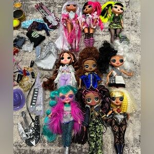 L.O.L And OMG Dolls & Fashion Glamper Bundle